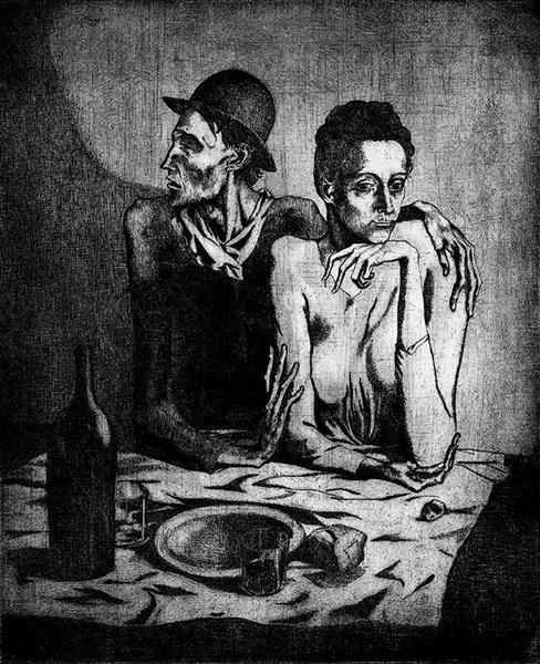Pablo Picasso Oil Painting A Simple Meal Le Repas Frugal